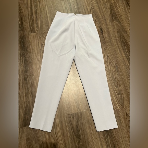 ZARA WOMAN HIGH-WAISTED PANTS LIGHT BLUE - Picture 14 of 15